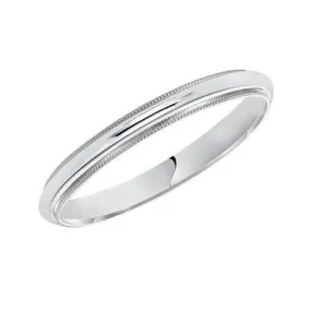 14K W Gold Wedding Band