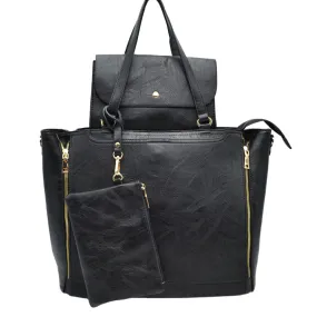 3 in 1 Side Zipper Women's Tote Handbag set