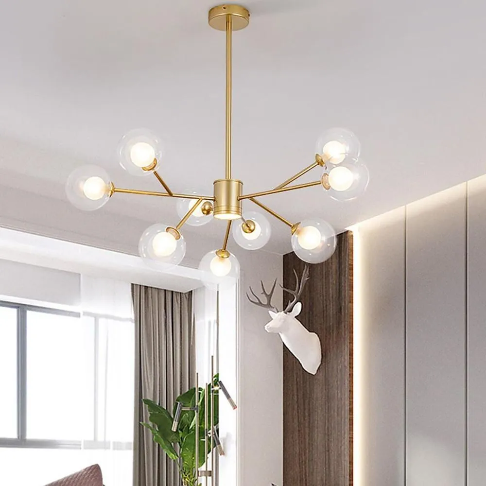 9 Lights Glass LED Modern Chandeliers Ceiling Lights Pendant Light