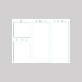 Agenda Organizer Minimalistic     Dry Erase  -   Removable     Adhesive Decal