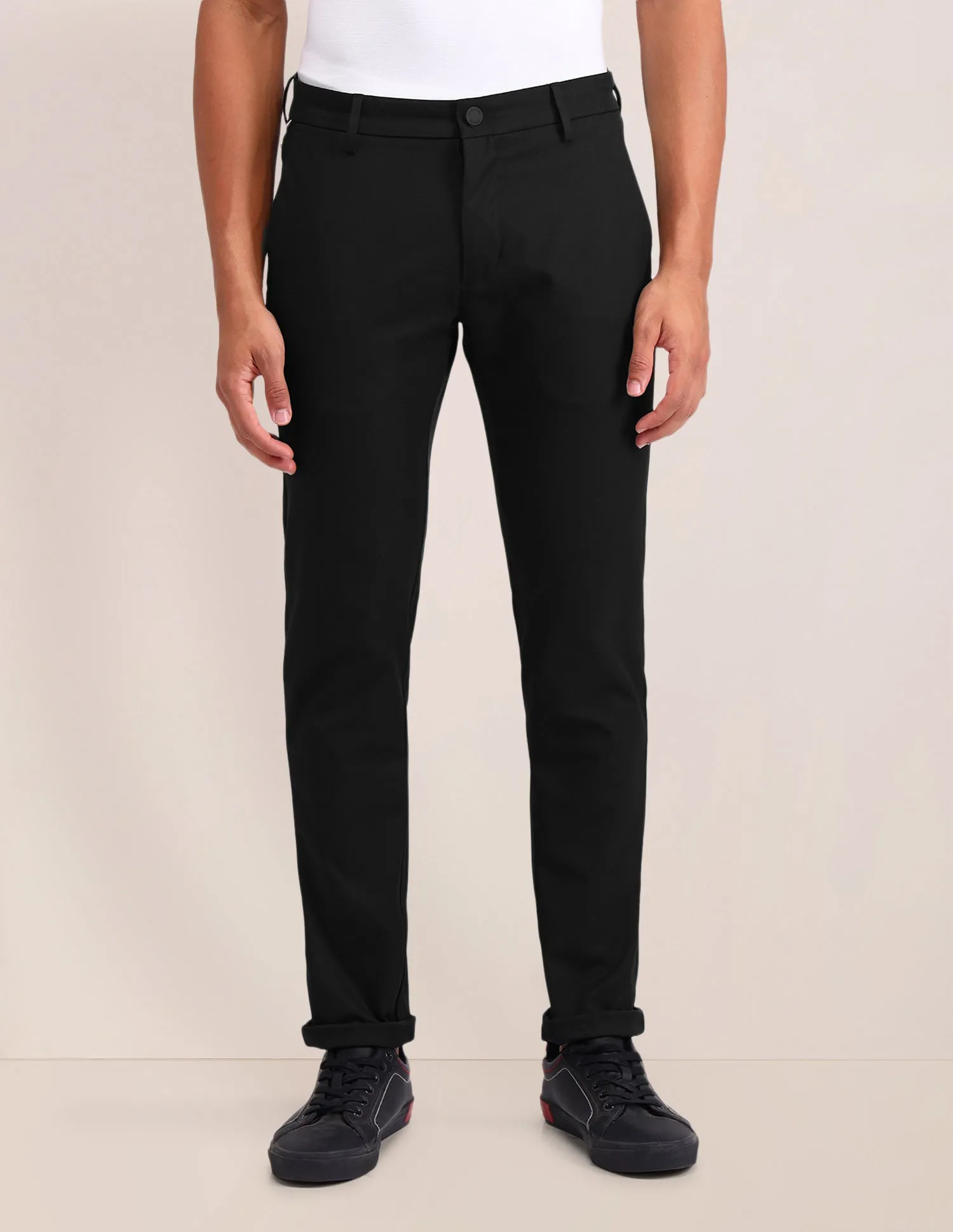 Austin Slim Fit Solid Trousers