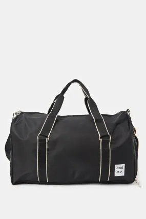 Black Plain Duffle Bag