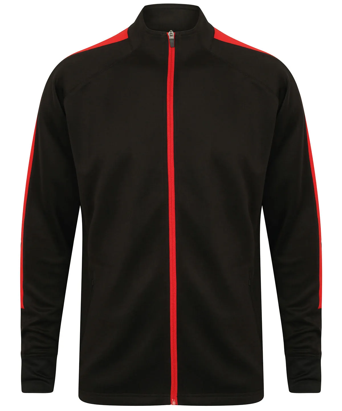 Black/Red - Knitted tracksuit top