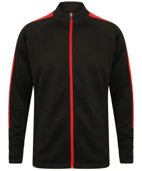 Black/Red - Knitted tracksuit top