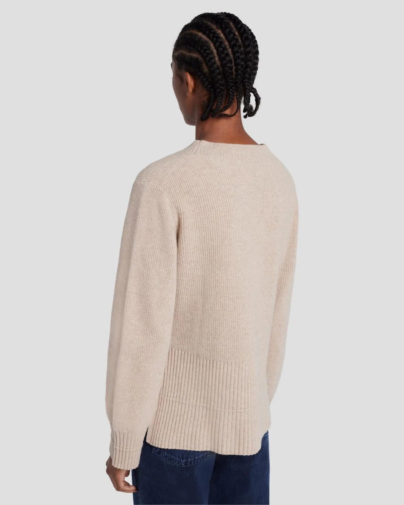 Cashmere Crewneck Sweater in Oatmeal