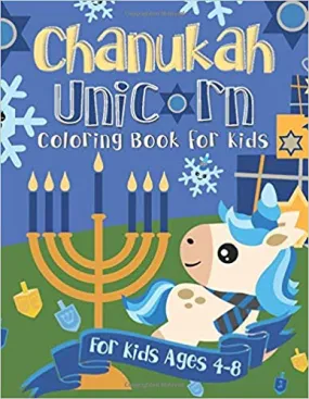 Chanukah Unicorn Coloring Book for Kids