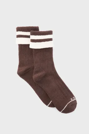 Coffee Bean and Golden Bronze Preston Sock