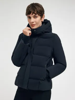 Drawstring Hooded Goose Down Jacket