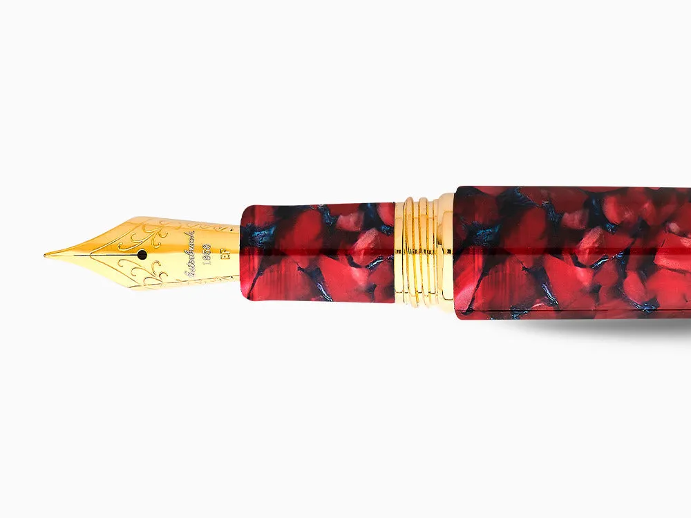 Esterbrook Estie Oversize Scarlet Fountain Pen, Red, Gold plated, ESC906