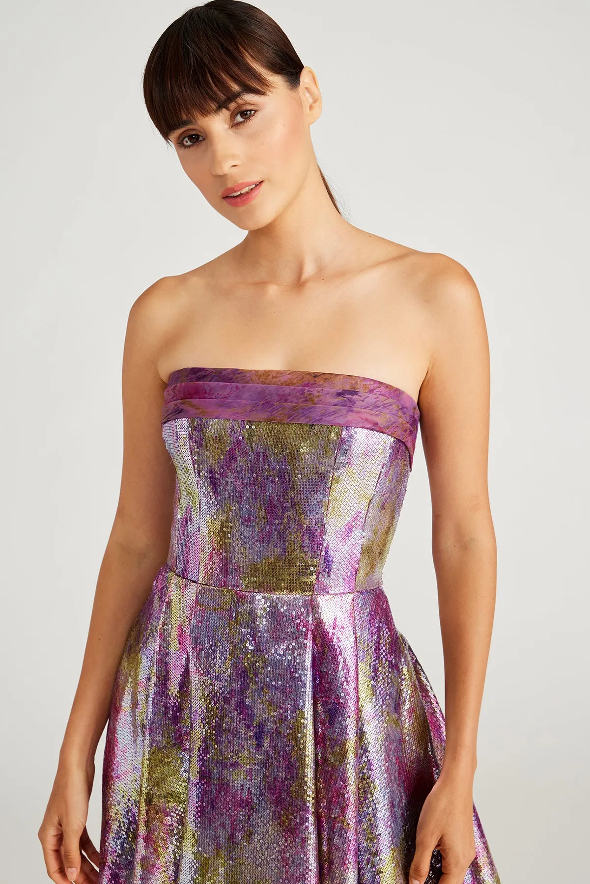 Eve Strapless Sequin Dress