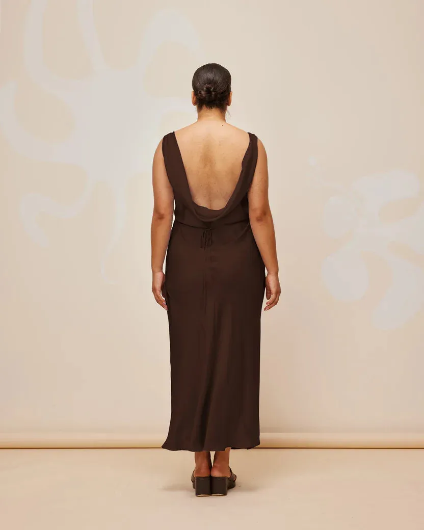 Firebird Cowl Gown - Espresso