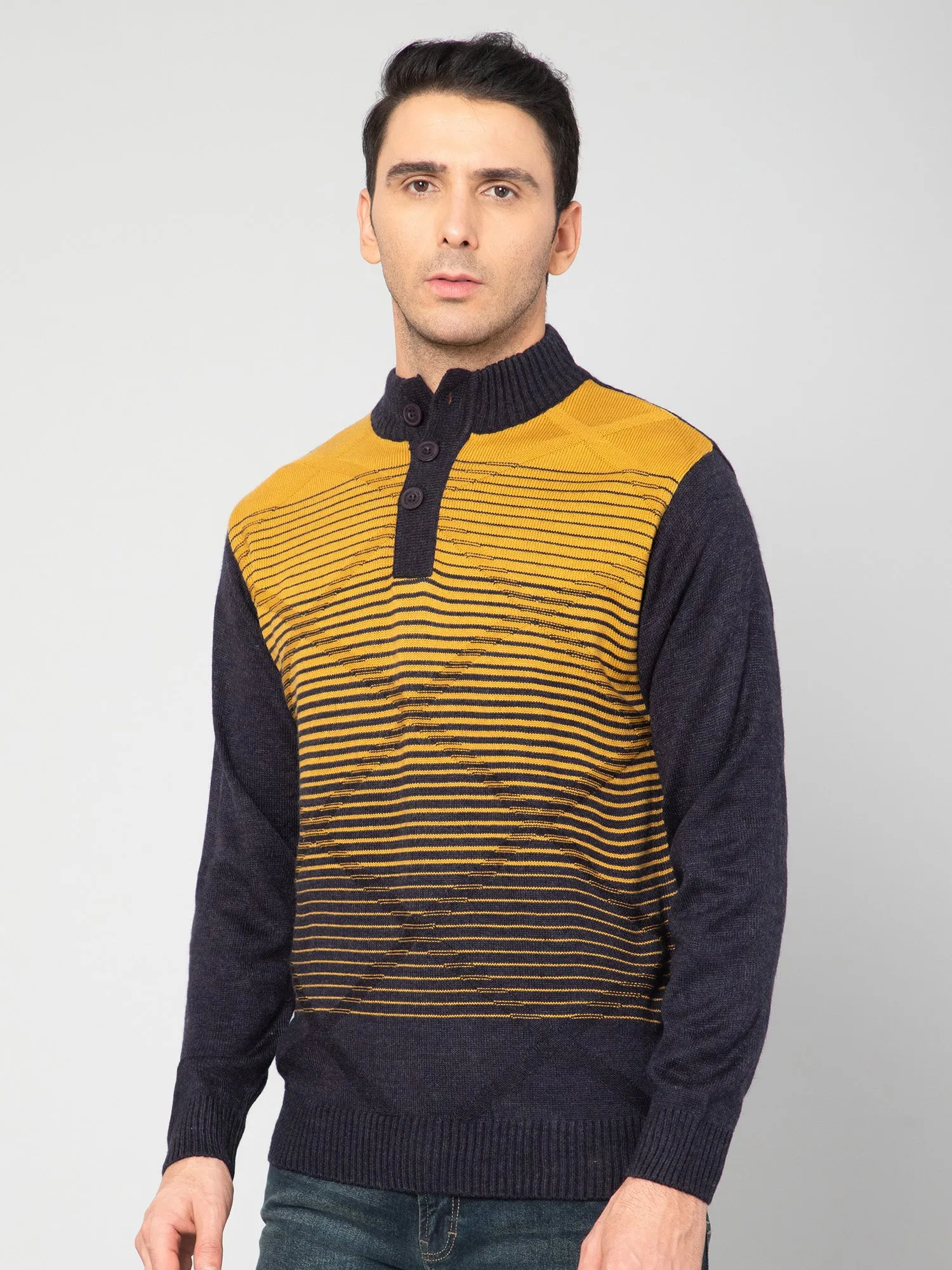 Men Mustard Sweater