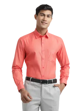 Orange Plain Formal Core Shirt - TROPICAL_5