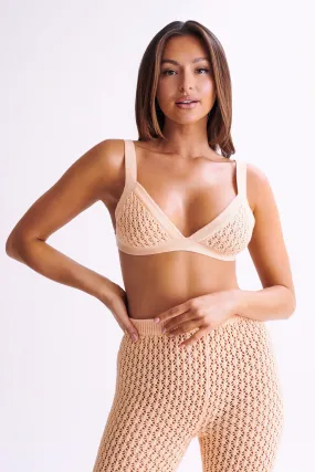 Rosana Crochet Bralette - Apricot