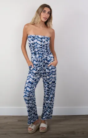 Shirred Tube Jumpsuit in Lira