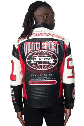 Smoke Rise Men's PU Leather Racing Jacket